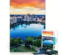Puzzle de 1000 pièces représentant Un Paysage d'Orlando, en Floride, pour Adultes Jeu de logique et de Stimulation, Amusant et de qualité supérieure Cadeau élégant (50x75cm)