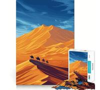 Puzzle de 1000 pièces représentant un paysage du désert du Sahara, idéal pour les adolescents Jeu de logique stimulant, parfait pour des moments en famille Bords nets et surprise chaleureuse (38x26cm)