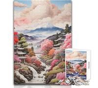 Puzzle de 1000 pièces représentant Un Paysage du Japon - Jeu de développement cognitif Amusant - Cadeau Original et attentionné - Dimensions:38x26cm