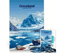 Puzzle de 1000 pièces représentant un paysage du parc national du Groenland,un jeu d'art et de réflexion parfait,idéal pour se détendre et passer un moment agréable Cadeau artistique pour Noël 38x52cm