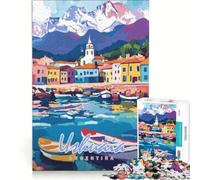 Puzzle de 1000 pièces représentant Un Paysage d'Ushuaia en Argentine Une décoration Murale ludique et Anti-Stress idéal comme Cadeau 38x26cm