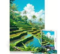Puzzle de 1000 pièces représentant Un Paysage en terrasses de Bali, idéal pour Adultes Pratique de la logique, détente et Bords Nets Un Cadeau Symbolique (38x52cm)