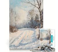 Puzzle de 1000 pièces représentant Un Paysage enneigé Serein, idéal pour Les Adultes Jeu de réflexion et de détente Collection d'œuvres d'art à Assembler (38x52cm)