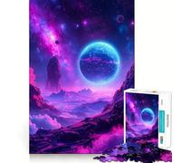 Puzzle de 1000 pièces représentant Un Paysage Extraterrestre Vibrant avec nébuleuse Développez Votre mémoire,amusez-Vous et offrez-Vous Un pour stimuler Votre Esprit grâce à Une découpe