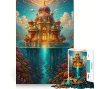 Puzzle de 1000 pièces représentant Un Paysage Fantastique de Palais sous-Marin,idéal pour Les Adolescents Développe la réflexion,pièces de Taille Uniforme,activité relaxante à Faire en Groupe