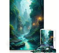 Puzzle de 1000 pièces représentant Un Paysage fluvial Mystique et Une Architecture Ancienne Jeu de logique Stimulant, Divertissement Relaxant, Bords Nets, Cadeau mémorable (38x26cm)