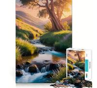 Puzzle de 1000 pièces représentant Un Paysage fluvial pittoresque avec Un Grand Arbre idéal pour Les Adultes Ce Puzzle Relaxant et Doux d'une Grande beauté est Parfait pour se détendre et s'amuser