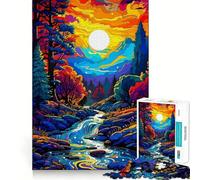 Puzzle de 1000 pièces représentant Un Paysage fluvial Vibrant Stimulez Votre Esprit grâce à des pièces Robustes et aux découpes nettes Un Divertissement captivant pour des Moments de détente