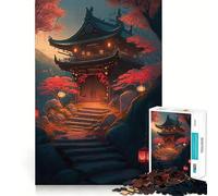 Puzzle de 1000 pièces représentant Un Paysage Japonais Ancien,idéal pour Adultes Jeu de mémoire Stimulant,qualité Professionnelle,activité de découpage conviviale et chaleureuse (50x75cm)