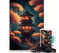 Puzzle de 1000 pièces représentant Un Paysage Japonais Ancien,idéal pour Les Adultes Activité ludique et relaxante en intérieur,découpée au Laser avec des matériaux de qualité supérieure (38x26cm)