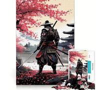Puzzle de 1000 pièces représentant un paysage japonais et des samouraïs, idéal pour les adolescents Jeu de logique et de construction, loisirs et divertissement Découpe lisse Cadeau original (38x52cm)