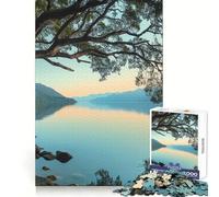 Puzzle de 1000 pièces représentant Un Paysage lacustre paisible, idéal pour Les Adolescents Exercice Intelligent, Loisirs calmes, Bords précis, Cadeau de Noël raffiné (38x26cm)