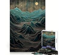 Puzzle de 1000 pièces représentant Un Paysage Mythique surréaliste, idéal pour Adultes et Stimulant intellectuel Pièce de Collection Artistique et apaisante 38x26cm