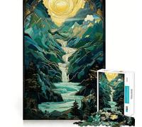 Puzzle de 1000 pièces représentant Un Paysage Mythique surréaliste, idéal pour Les Adolescents Développe la mémoire, Offre Un Divertissement Calme et précis, et constitue Un Cadeau Artistique 38x26cm