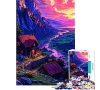 Puzzle de 1000 pièces représentant Un Paysage Naturel idéal pour Les Adultes Découpe de précision Liste de souhaits avec Le Père Noël Casse-tête et Jeux de société familiaux (38x52cm)