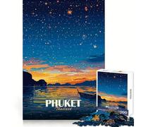 Puzzle de 1000 pièces représentant un paysage nocturne de Phuket en Thaïlande idéal pour les adolescents Un jeu d'exercice mental relaxant et apaisant pour un assemblage facile et une surprise de Noël