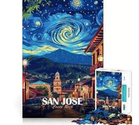 Puzzle de 1000 pièces représentant Un Paysage Nocturne de San José, Costa Rica, pour Adultes Jeu intellectuel, Divertissement apaisant, découpe précise, Cadeau de Noël (50x75cm)