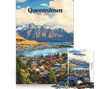 Puzzle de 1000 pièces représentant Un Paysage pittoresque de Queenstown,en Nouvelle-Zélande,idéal pour Adultes Ce Puzzle Offre Un Excellent Exercice de logique,Un Passe-Temps agréable et des Bords