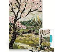Puzzle de 1000 pièces représentant Un Paysage printanier Japonais, idéal pour Les Adolescents Renforce la mémoire, Simple et Amusant, avec des Bords de qualité Un Cadeau mémorable 38x52cm