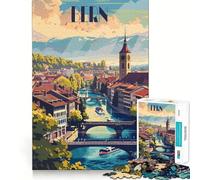 Puzzle de 1000 pièces représentant Un Paysage Serein de Berne, idéal pour Les Adolescents Jeu de réflexion et de Calme Qualité supérieure Cadeau de Noël (38x26cm)