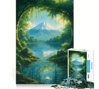 Puzzle de 1000 pièces représentant Un Paysage Serein de lac et de Montagne, idéal pour Adultes Améliore la mémoire et soulage l'anxiété Décoration Murale aux Bords Nets (50x75cm)