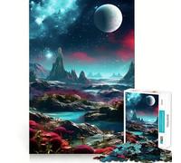 Puzzle de 1000 pièces représentant Un Paysage Spatial et montagneux, idéal pour Les Adolescents Jeu de logique et de réflexion, découpe Parfaite, Surprise d'anniversaire (38x26cm)