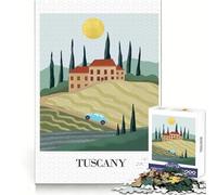 Puzzle de 1000 pièces représentant Un Paysage toscan, idéal pour Les Adolescents Pratique de la logique, Plaisir Facile, Bords Nets, Cadeau Symbolique (38x52cm)