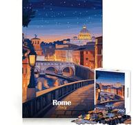 Puzzle de 1000 pièces représentant Un Paysage Urbain de Rome au crépuscule, idéal pour Adultes Jeu de réflexion et Anti-anxiété Pièce de Collection aux découpes soignées (50x75cm)