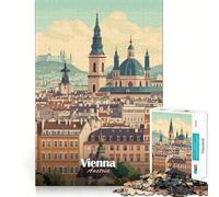 Puzzle de 1000 pièces représentant Un Paysage Urbain de Vienne 50x75cm,idéal pour Les Adolescents Jeu de mémoire et de réflexion Emboîtement Parfait,sans pièces détachées pour Les Voyages