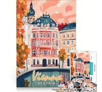 Puzzle de 1000 pièces représentant Un Paysage Urbain de Vienne Jeu de Construction activité intellectuelle relaxante Cadeau Original pour Un Anniversaire ou Noël 38x26cm