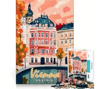 Puzzle de 1000 pièces représentant Un Paysage Urbain de Vienne pour Adultes Jeu de mémoire,Assemblage sécurisé et Solide,favorisant la création de Liens significatifs (38x52cm)