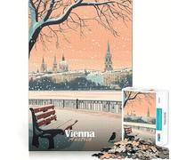 Puzzle de 1000 pièces représentant Un Paysage Urbain enneigé de Vienne pour Adultes Améliore la mémoire, soulage l'anxiété et Offre Une agréable Surprise grâce Ses Bords Lisses (38x52cm)