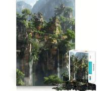 Puzzle de 1000 pièces représentant Un Paysage Urbain Fantastique Antique Jeu de réflexion Amusant et Stimulant Cadeau d'anniversaire Casse-tête (50x75cm)
