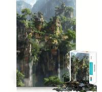 Puzzle de 1000 pièces représentant Un Paysage Urbain Fantastique Antique Un Jeu de logique et de réflexion,Un Exercice de découpage Expert et Un Moment de Calme pour stimuler l'esprit à la Maison