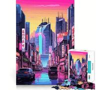 Puzzle de 1000 pièces représentant Un Paysage Urbain néon d'Osaka, au Japon Idéal pour Les Adolescents, ce Jeu de réflexion est Un Cadeau Parfait et Facile à Offrir (38x52cm)