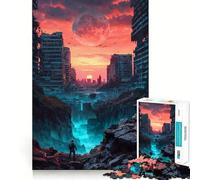 Puzzle de 1000 pièces représentant Un Paysage Urbain Post-apocalyptique, idéal pour Les Adolescents Un défi intellectuel Stimulant, Un Passe-Temps Calme et précis, Un Cadeau de Saison (38x26cm)