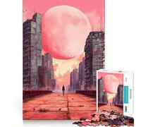 Puzzle de 1000 pièces représentant Un Paysage Urbain Post-apocalyptique pour Adultes Jeu Intelligent et Amusant, Bords Lisses, pour Les fêtes (50x75cm)