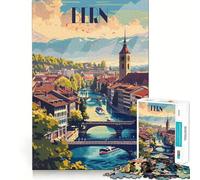 Puzzle de 1000 pièces représentant Un Paysage Urbain Serein de Berne, idéal pour Les Adolescents Marque : Wise Think Toy Collection Gentle Leisure Tight Cut Liste de souhaits du Père Noël (50x75cm)