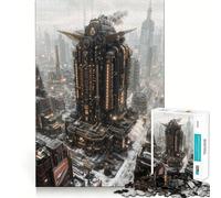 Puzzle de 1000 pièces représentant Un Paysage Urbain Steampunk avec Une Structure imposante idéal pour Les Adolescents Jeu cognitif à apprécier Lentement Bordure Premium