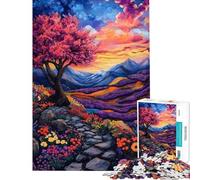 Puzzle de 1000 pièces représentant Un Paysage Vibrant avec Un Chemin Fleuri Puzzle pour Adultes défi de Vitesse et de difficulté idéal comme Cadeau (Taille 50x75cm)