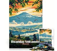 Puzzle de 1000 pièces représentant Un Paysage volcanique du Rwanda, idéal pour Les Adultes Ce Puzzle à Assembler est Une œuvre d'art Qui stimule la mémoire et favorise Les Loisirs (38x52cm)