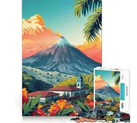 Puzzle de 1000 pièces représentant Un Paysage volcanique en Équateur,idéal pour Les Adolescents Jeu Stimulant l'esprit,Assemblage sécurisé et Solide,activité de Partage en Famille (50x75cm)