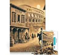 Puzzle de 1000 pièces représentant Un Paysage Western avec Le Colisée en arrière-Plan,idéal pour Les Adolescents Jeu de mémoire Amusant,Facile à Assembler et Relaxant,Parfait pour Une activité