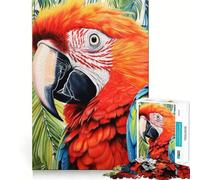 Puzzle de 1000 pièces représentant Un Perroquet en Gros Plan, idéal pour Les Adolescents Jeu de logique Solide, Amusant à Partager, Bords Nets, Joli Cadeau (38x52cm)