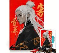 Puzzle de 1000 pièces représentant Un Personnage d'anime aux Cheveux Blancs,idéal pour Les Adolescents Stimule l'esprit,Amusant,aux découpes nettes et aux Composants Robustes Activité de Groupe