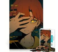 Puzzle de 1000 pièces représentant Un Personnage d'anime aux Yeux Brillants,Un Jeu de mémorisation mentale de Haute précision,Un défi cérébral interactif pour la Maison (38x52cm)