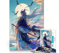 Puzzle de 1000 pièces représentant Un Personnage d'anime avec Une épée,idéal pour Les Adolescents Jeu Stimulant l'esprit,pièces de Taille Uniforme et précises,activité amusantele Soir 38x52cm