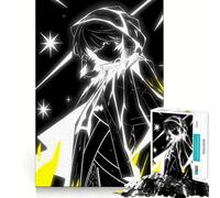 Puzzle de 1000 pièces représentant Un Personnage d'anime en Noir et Blanc,idéal pour Les Adolescents Jeu Stimulant l'esprit,pièces de Taille Uniforme et précises,activité amusantele Soir 50x75cm