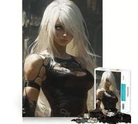 Puzzle de 1000 pièces représentant Un Personnage féminin aux Cheveux Blancs,idéal pour Adultes Jeu de mémoire et,découpé au Laser pour Un Assemblage Parfait Cadeau Unique pour soulager Le Stress