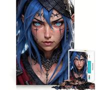 Puzzle de 1000 pièces représentant Un Personnage féminin d'anime Jeu de réflexion et d'adresse Assemblage Stable,pièces Qui ne bougent Pas Un Passe-Temps agréable pour Les Longs Week-Ends (50x75cm)